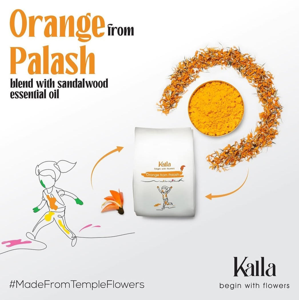 Kalla Orange Natural Gulaal | 100g Color