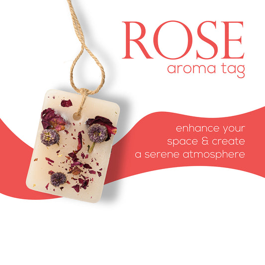 rose aroma tag