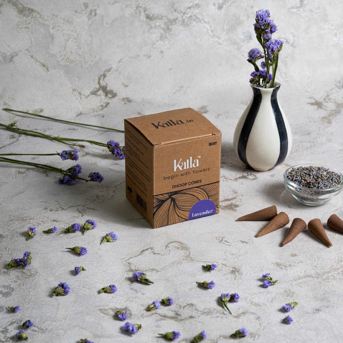 Lavender Dhoop Cones