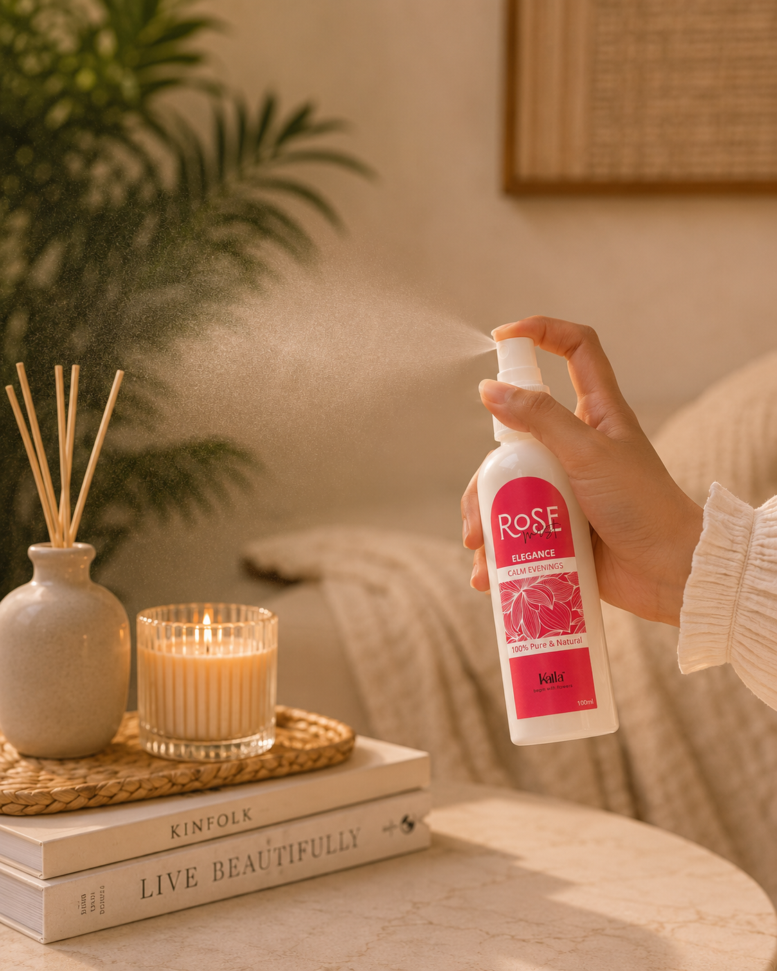 Kalla Mist & Air Freshner (100ml)- Rose Mist — Serenity & Elegance Mist