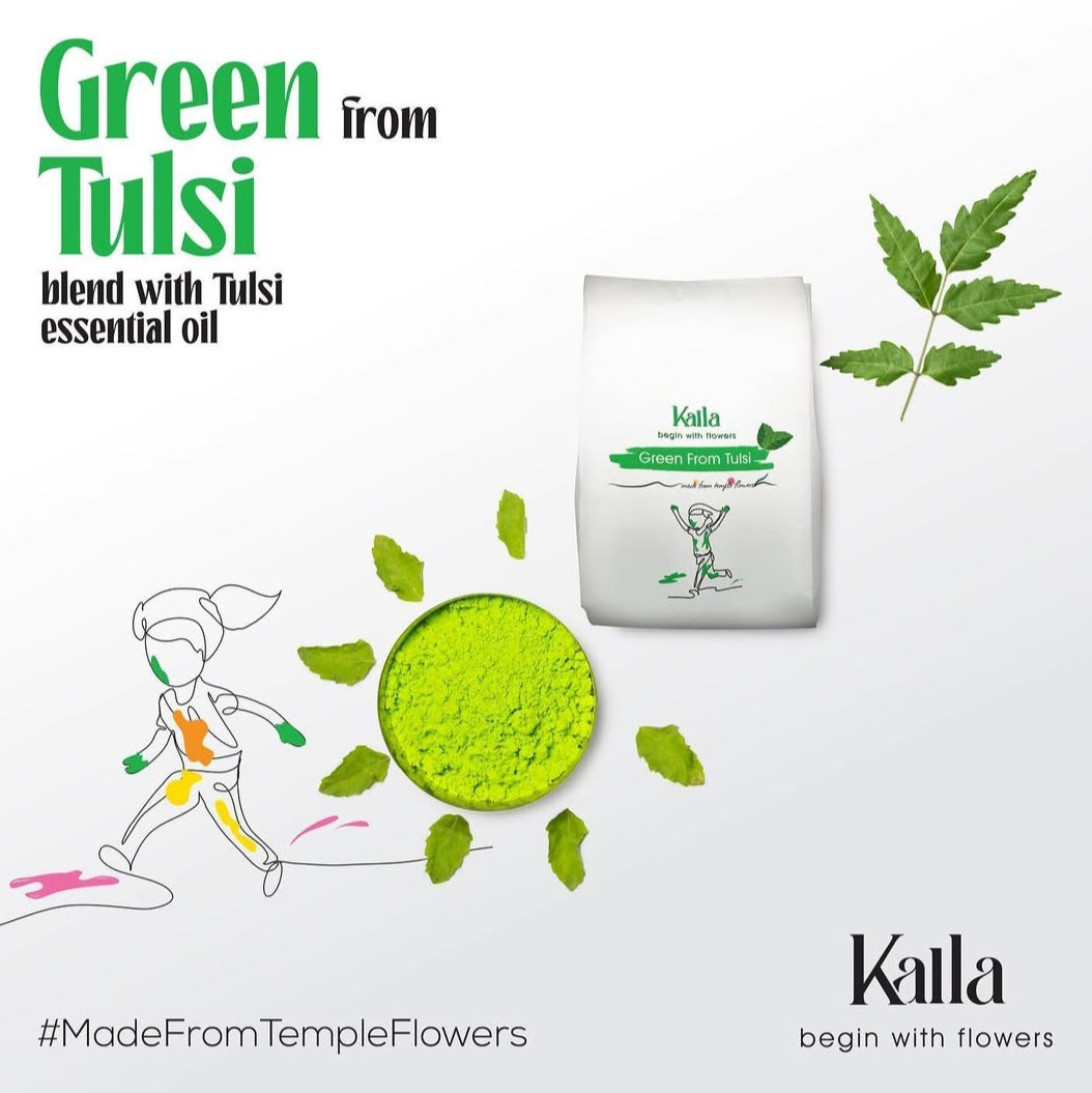 Kalla Green Natural Gulaal | 100g Color