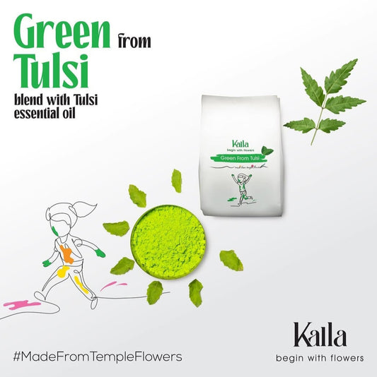 KALLA GREEN NATURAL GULAAL | 100g Color