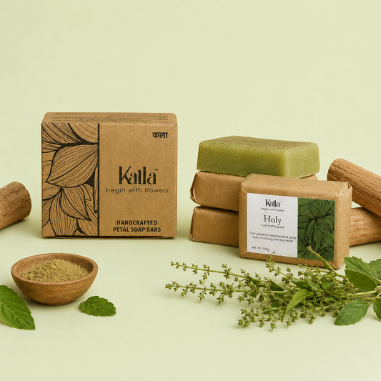 Kalla Holy Bathing Bars (100 * 4 = 400 gms) - Tulsi