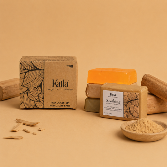 Kalla Soothing Bathing Bars (100 * 4 = 400 gms) - Sandalwood