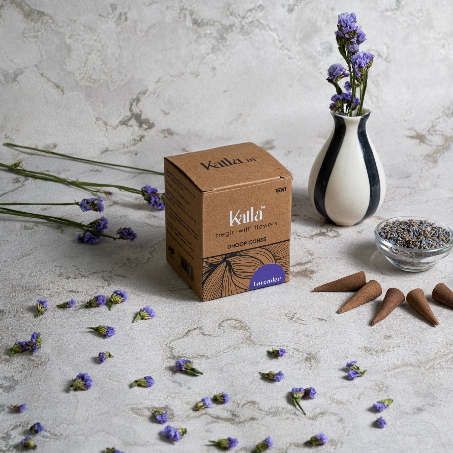 Lavender Dhoop Cones