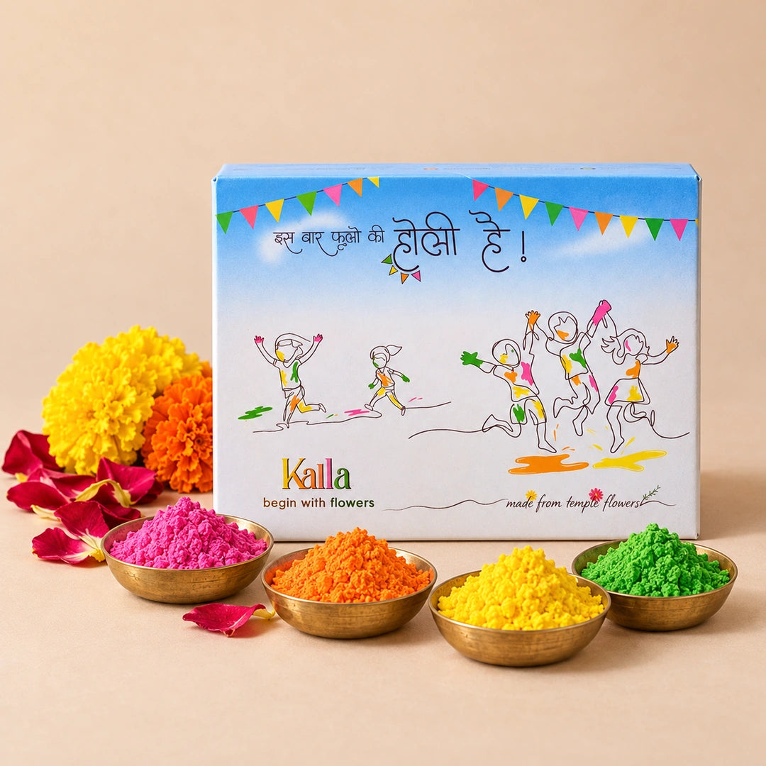 Natural Holi Gulaal - Set of 4 Colours (100g Each)