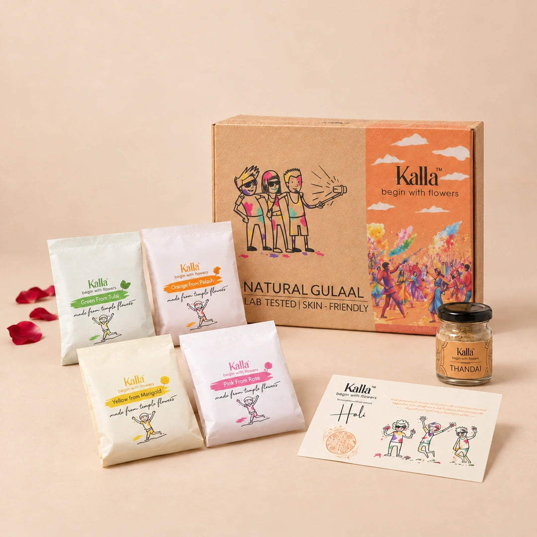Natural Holi Gulaal with Thandai - Set of 4 (100g Each)