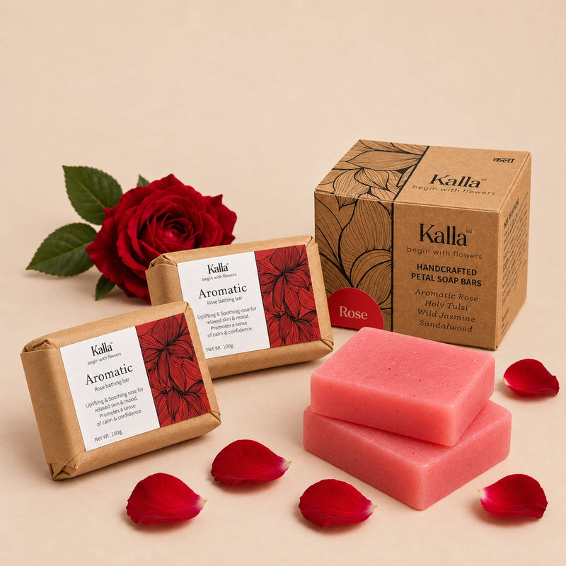 Rose Bathing Bars (Pack of 4)
