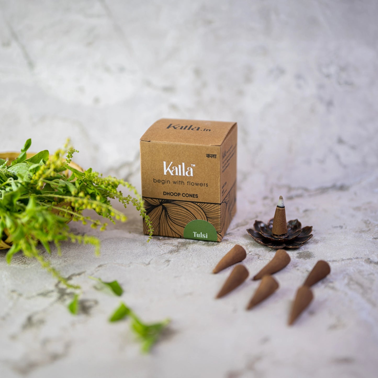 Tulsi Dhoop Cones